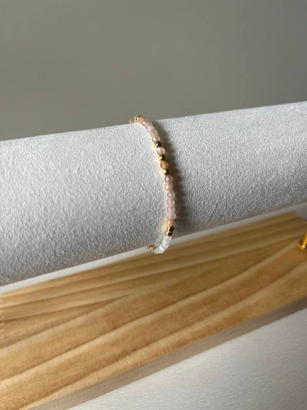 Zonnesteen en Maansteen armband