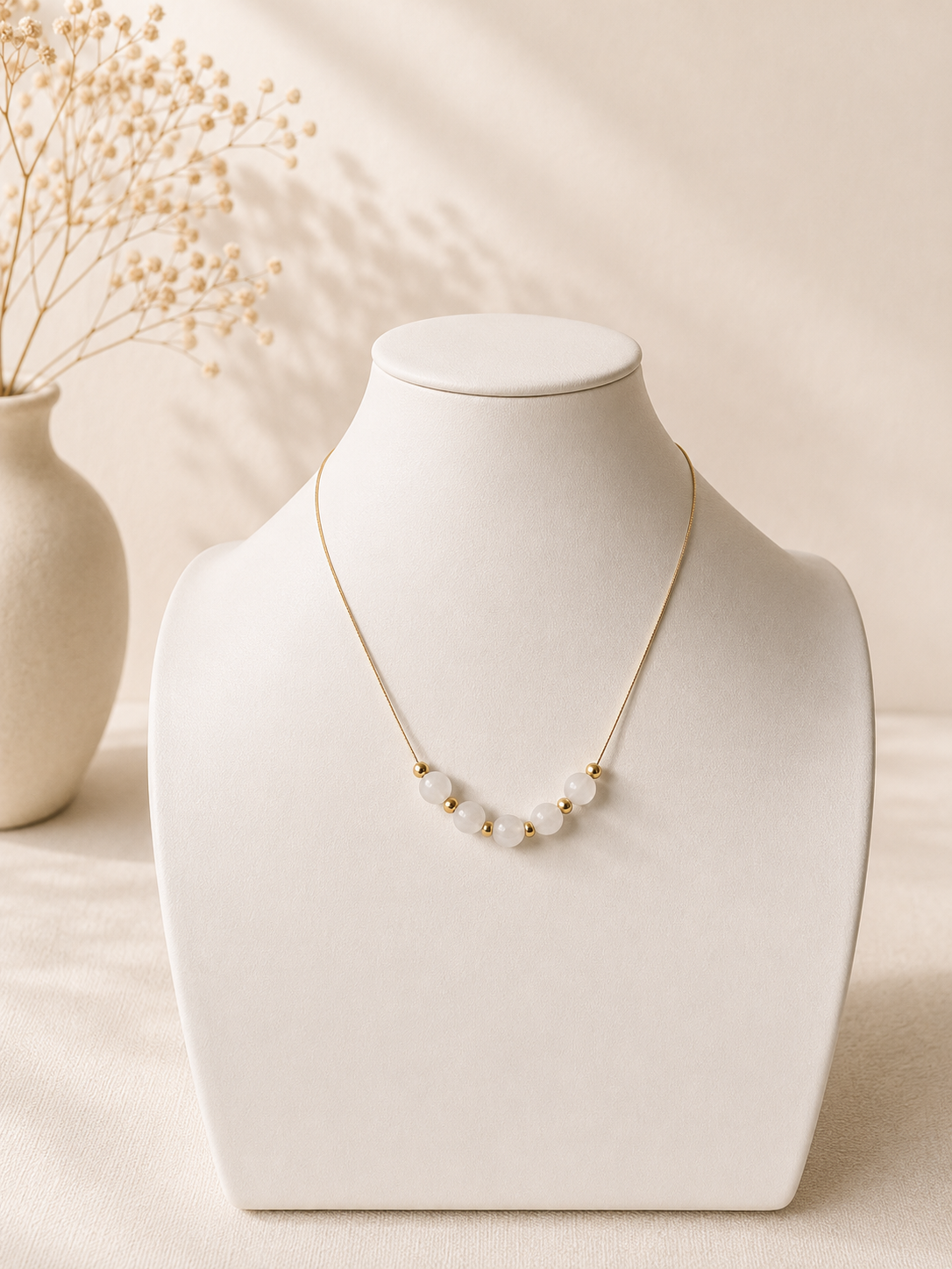 Sale! Ketting met 5 maansteentjes
