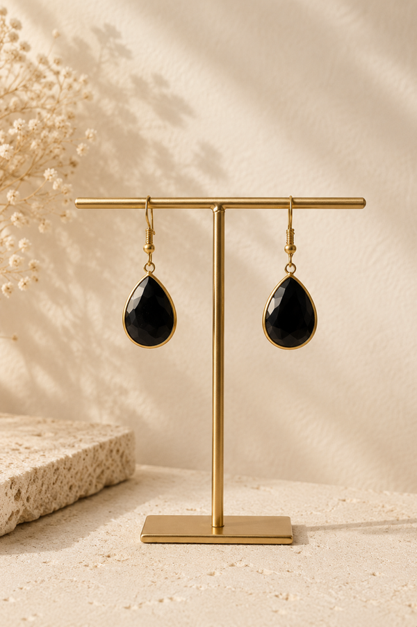 Nieuw! Onyx oorbellen