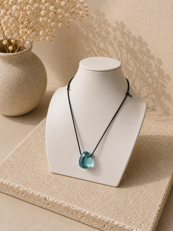 Ketting met Aqua Aura hanger