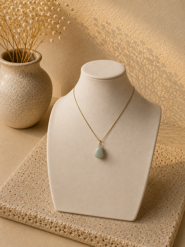 Goudkleurige Ketting met Amazoniet Hanger