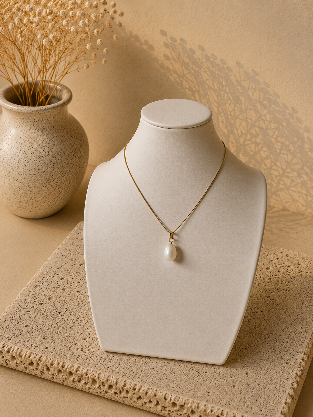 Goudkleurige Ketting met Regenboog Maansteen Hanger