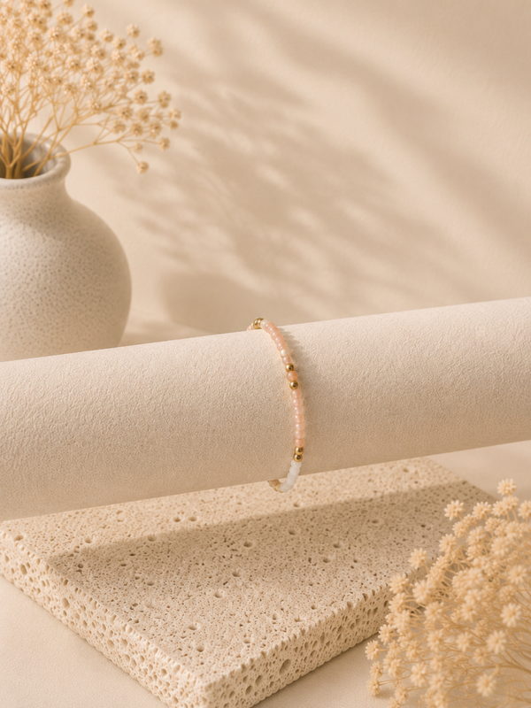 Zonnesteen en Maansteen armband