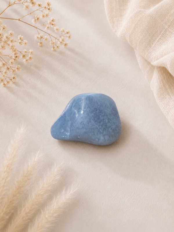 Trommelsteen Blauwe Chalcedoon