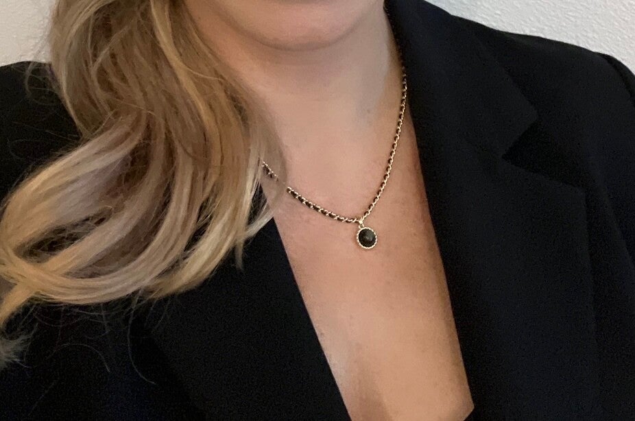 Obsidiaan hanger ketting