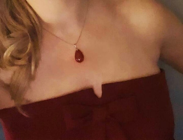 Goudkleurige Ketting met Carneool Hanger