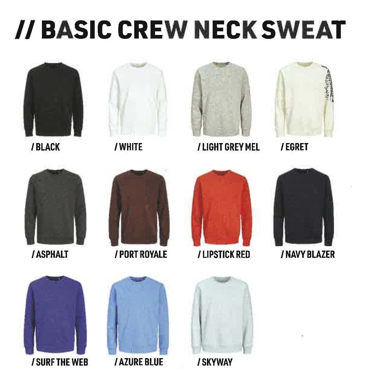 Uni sweaters Kleuren