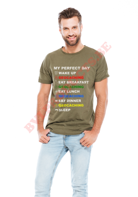 T-shirt met opdruk "My perfect day ...."