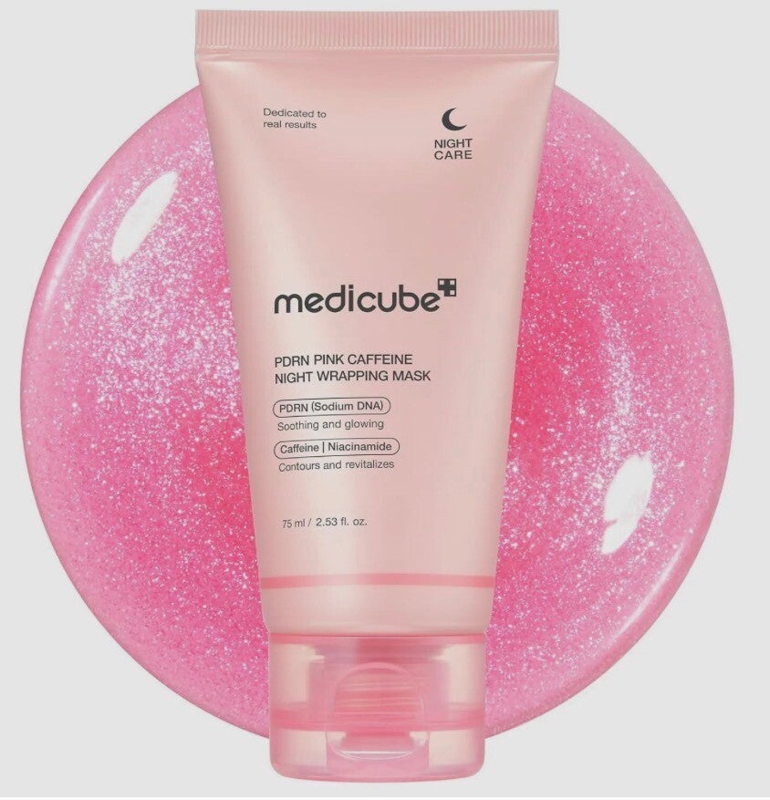 MediCube PDRN PINK CAFFEINE NIGHT WRAPPING MASK