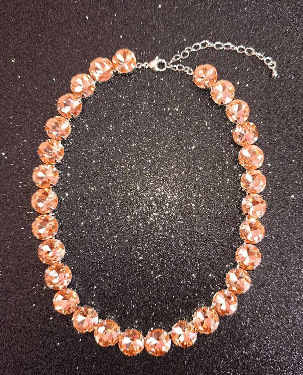 Collana zirconi ambra