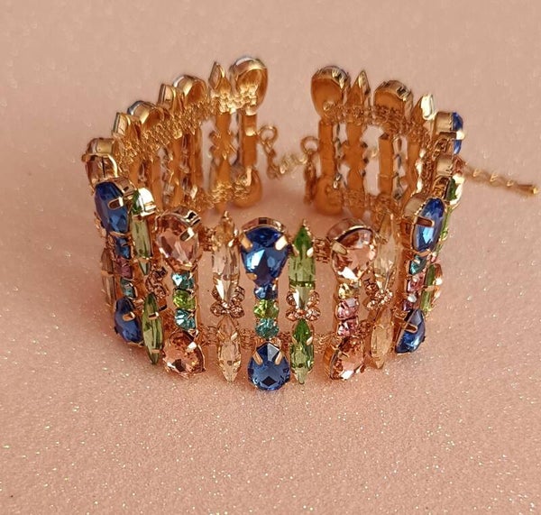 Bracciale oro/ multicolore