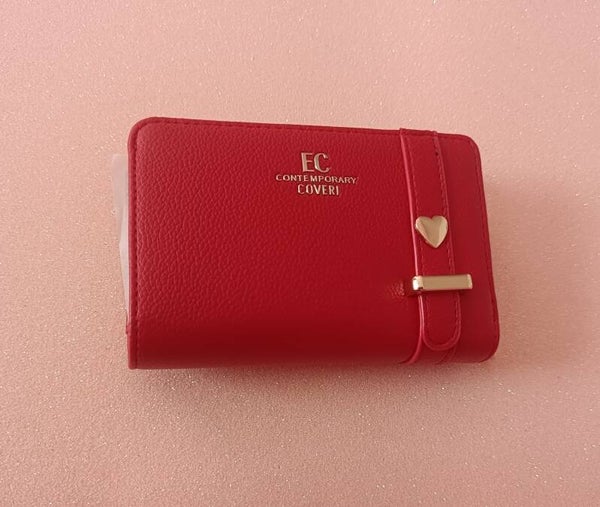 Portafoglio in pelle rosso con ❤️