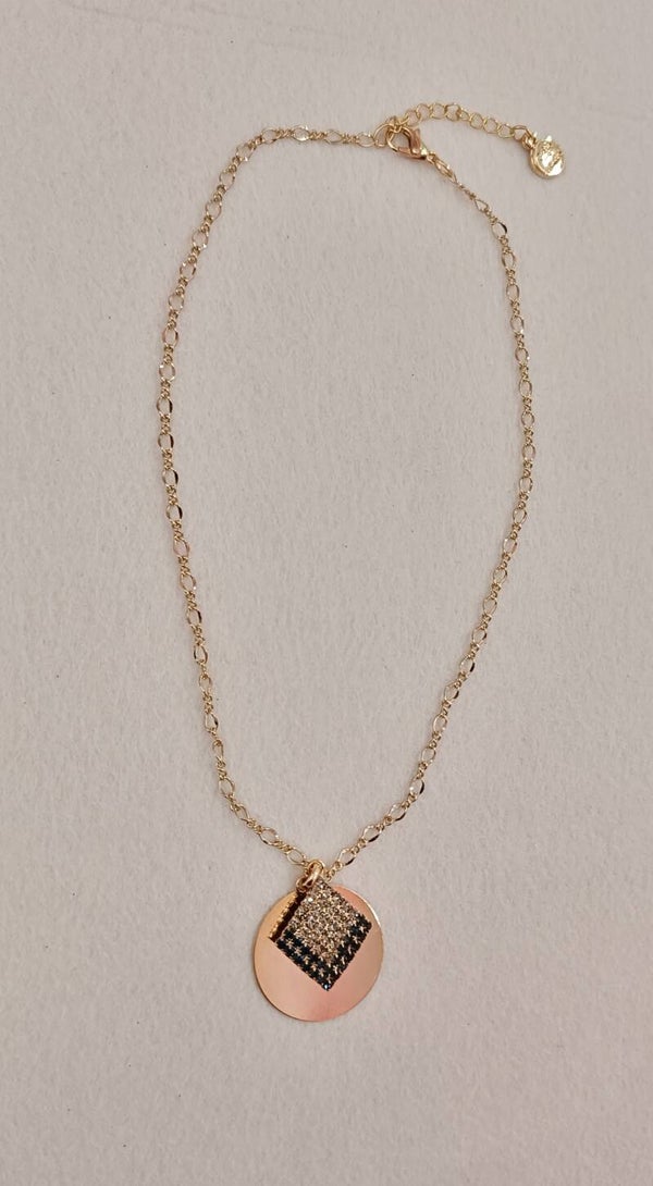 Collana luminosa con ciondolo rombo