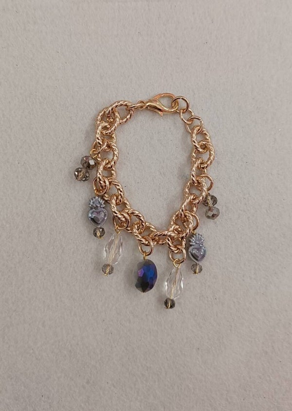 Bracciale a catena con pendenti Sacro cuore