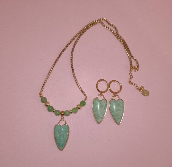 Parure con cuore💚