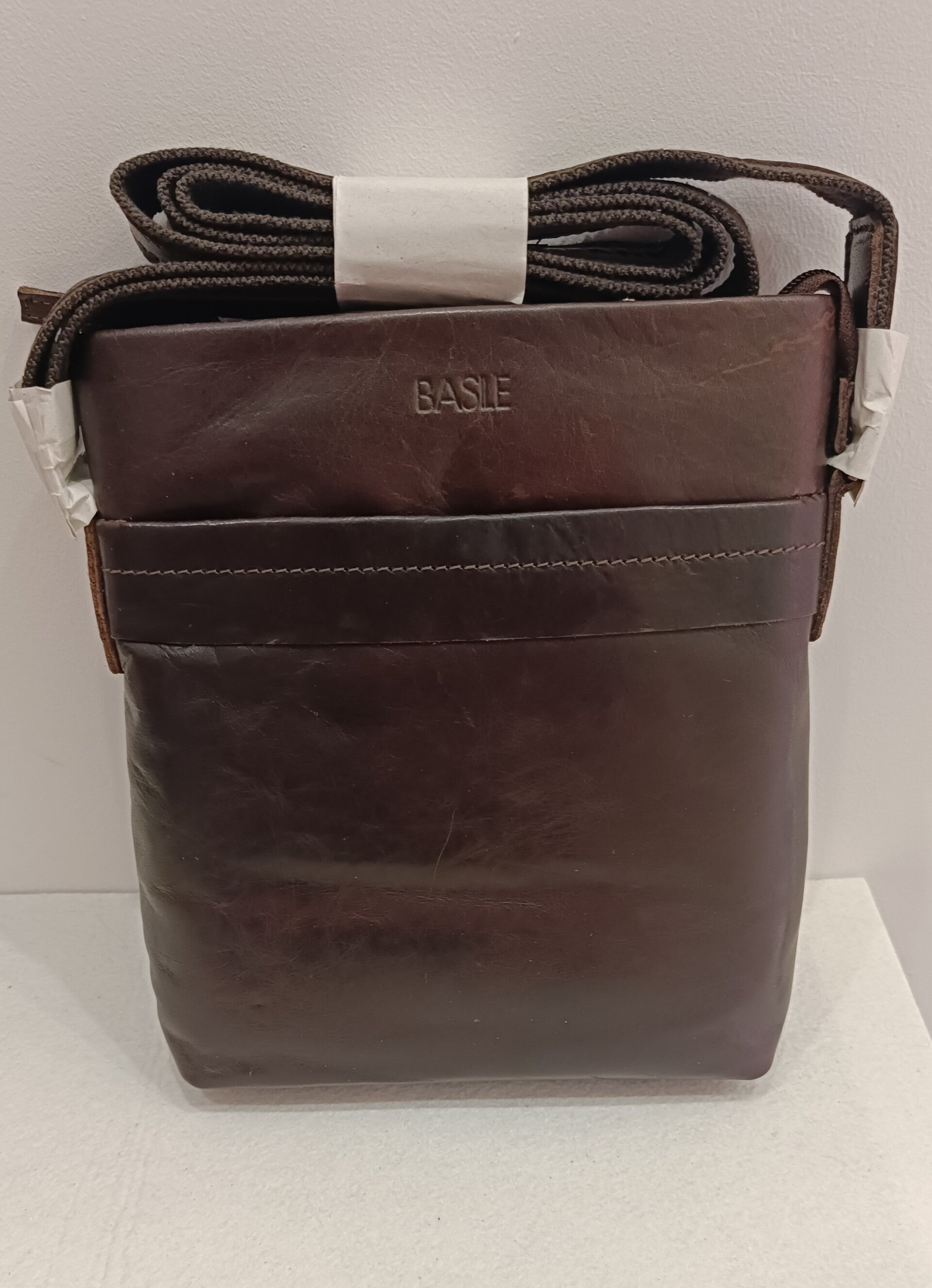 Borsello in vera pelle dark brown