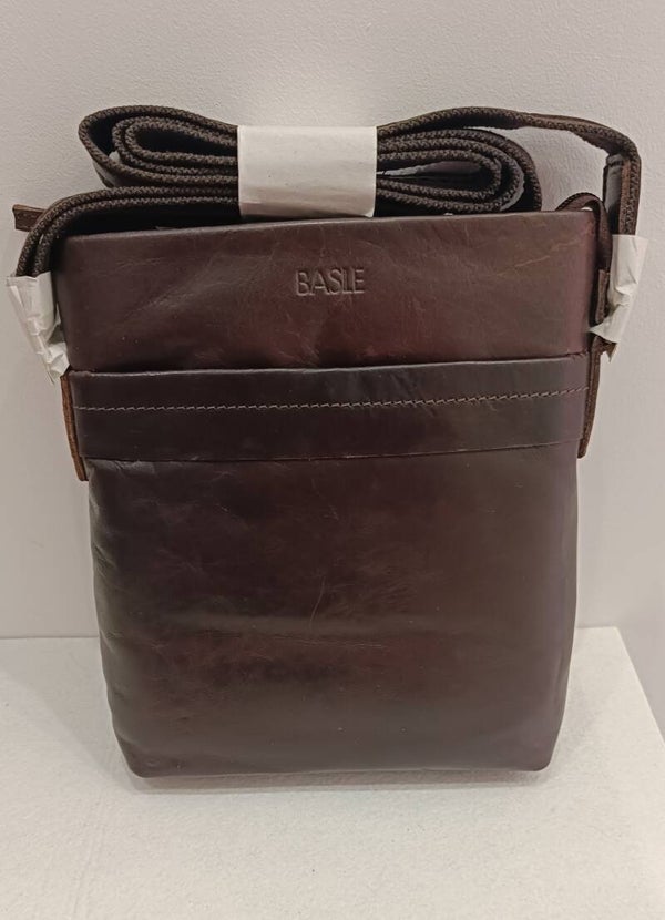 Borsello in vera pelle dark brown