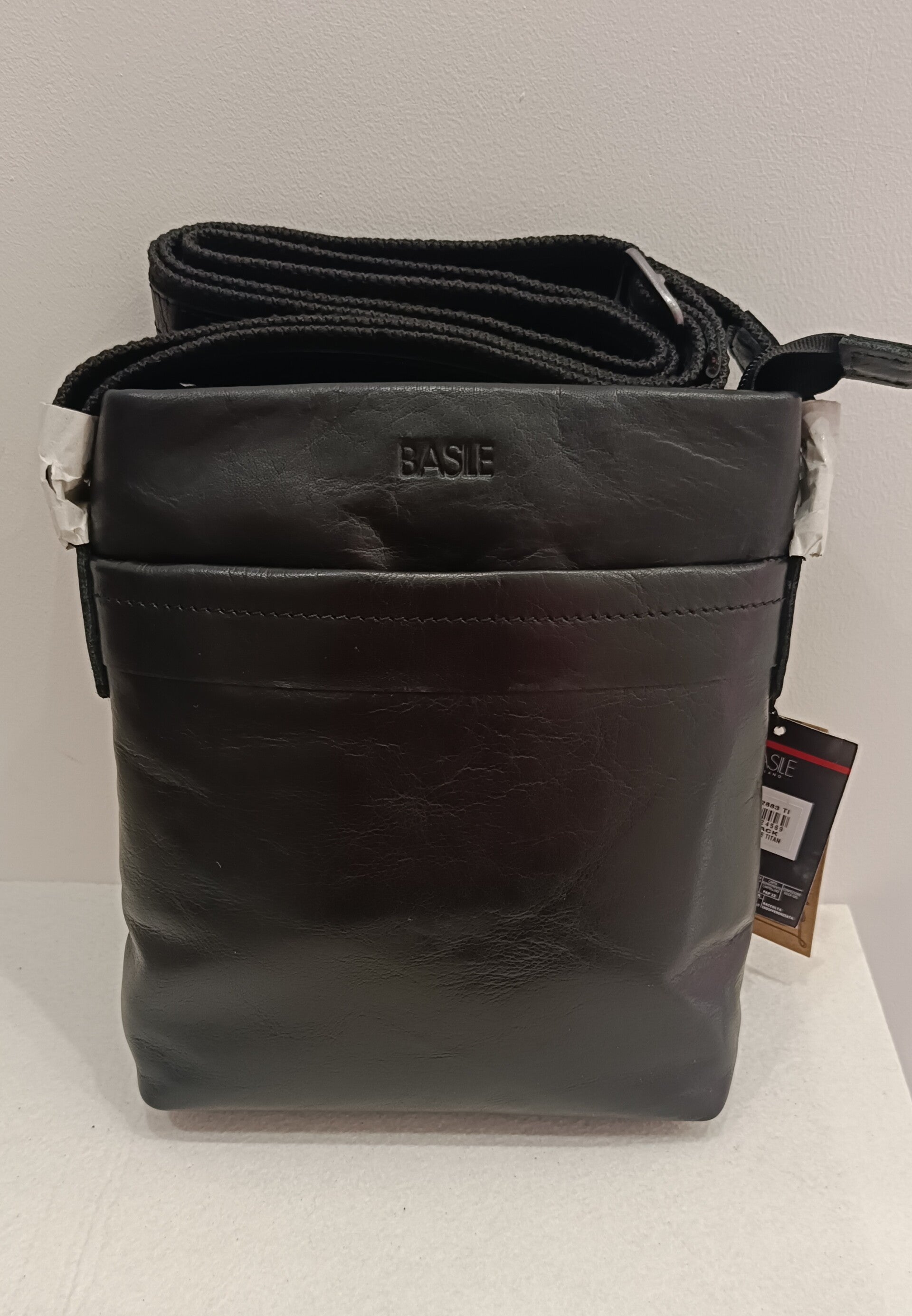 Borsello in vera pelle nero