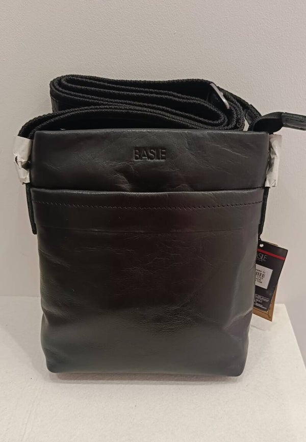 Borsello in vera pelle nero
