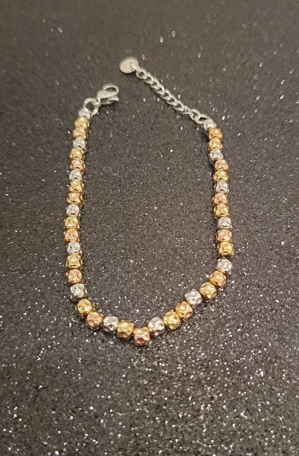Bracciale coralli tre ori