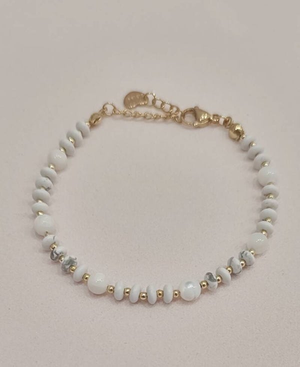 Bracciale bianco madreperla