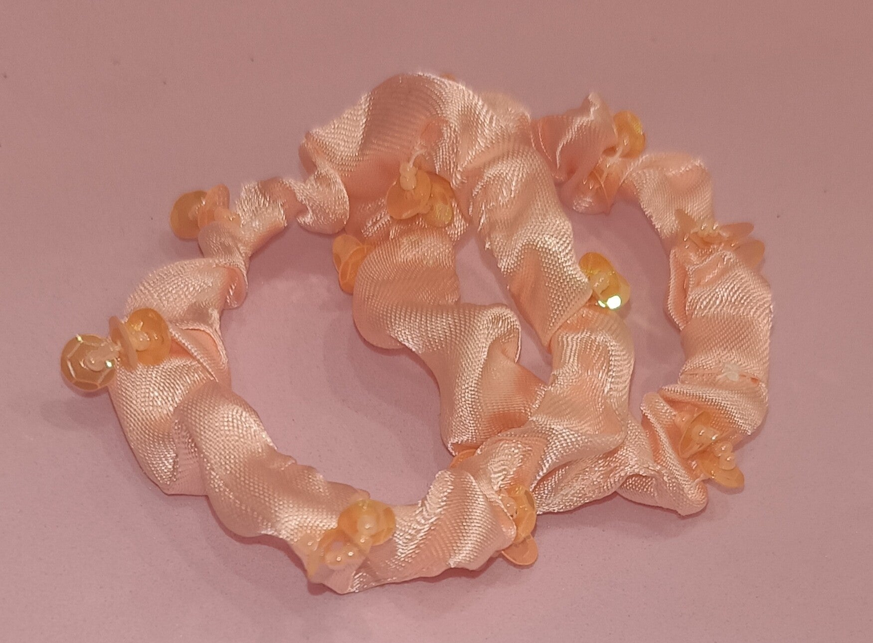 Elastici in raso salmone