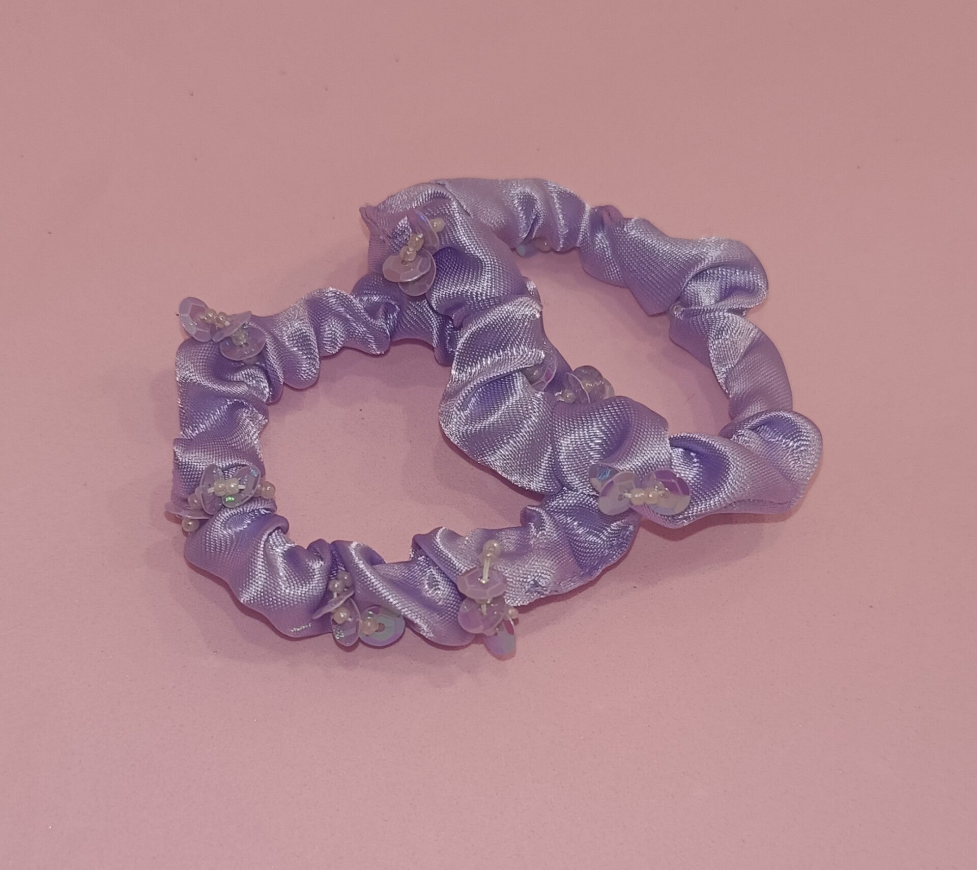 Elastici in raso lilla