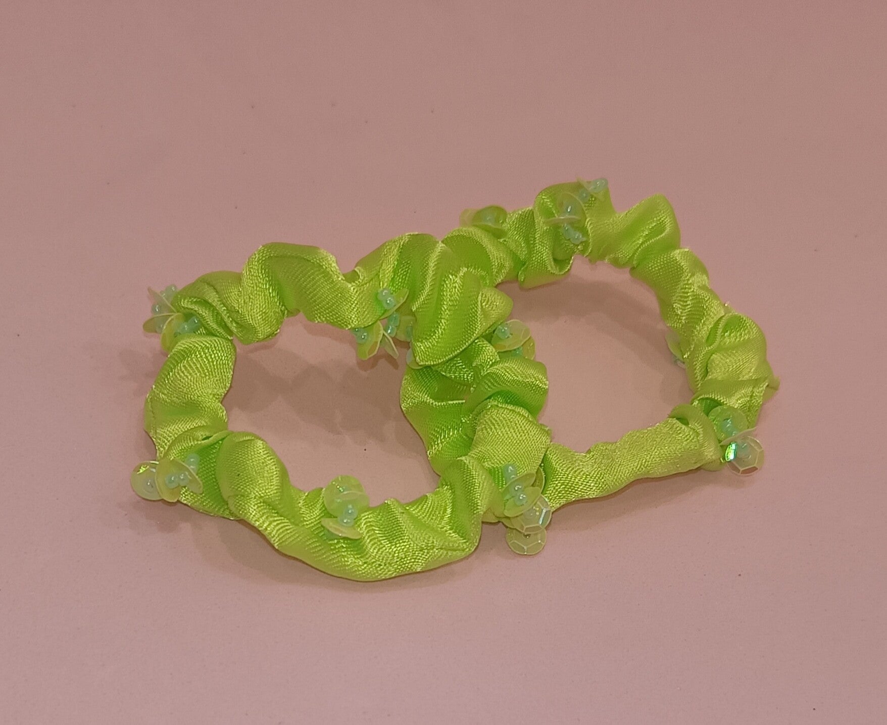 Elastici in raso verde lime