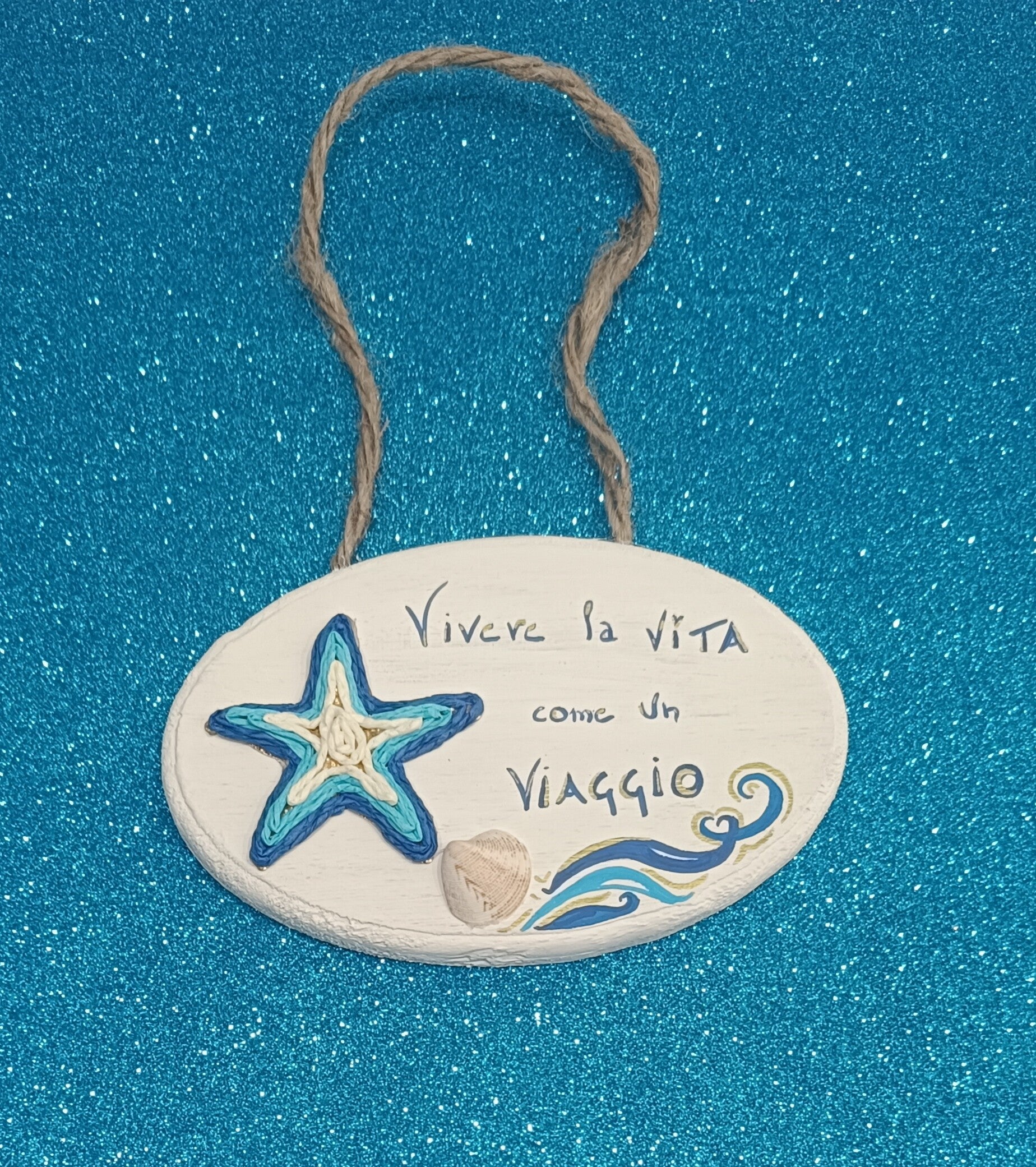 Creazione in legno con Stella marina