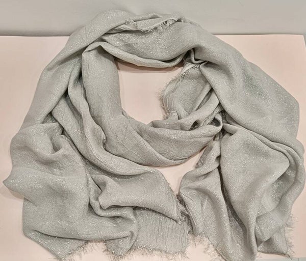 Sciarpa lurex grigio chiaro