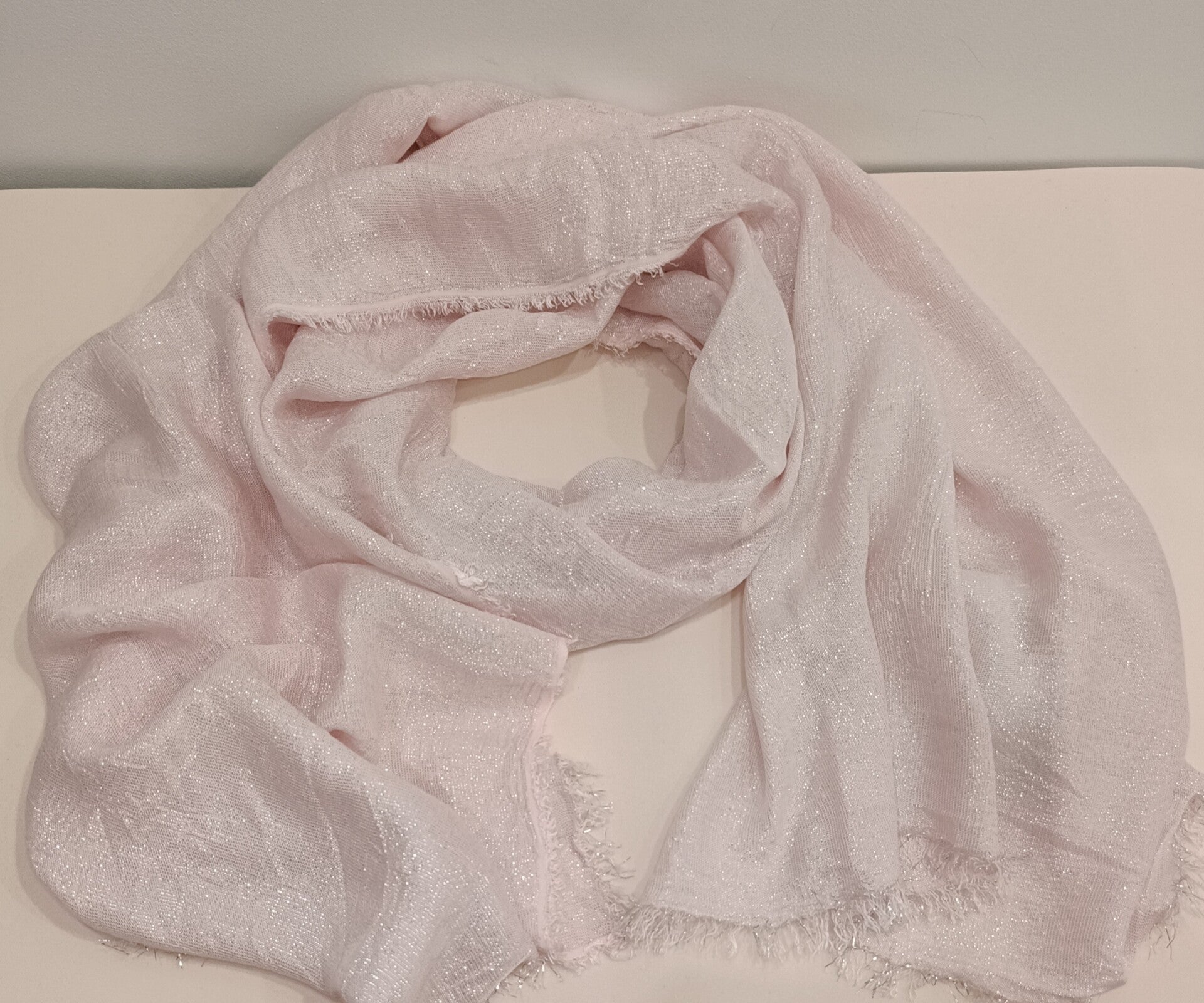 Sciarpa lurex rosa