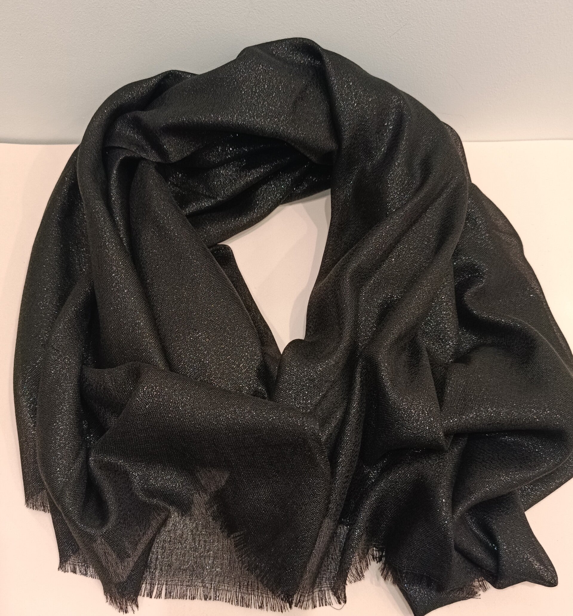 Sciarpa lurex nera