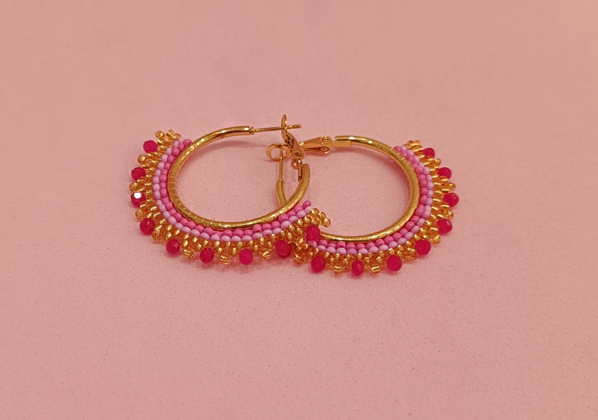 Cerchi coralli fucsia