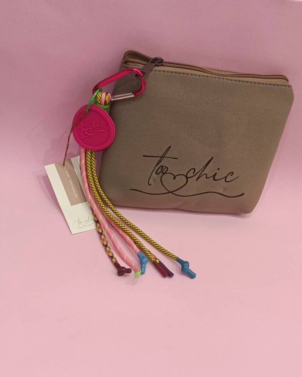 Pochette casual chic tortora