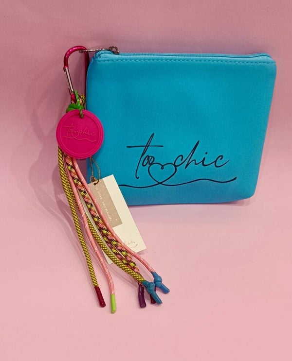 Pochette casual chic turchese