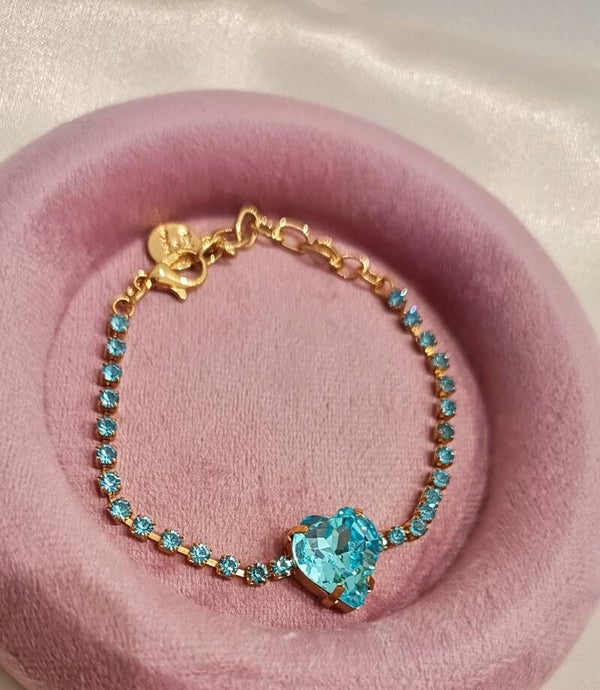 Bracciale sparkly heart 🩵