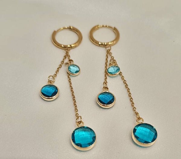 Orecchini a cerchio Sky blue