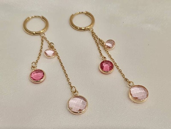 Orecchini a cerchio Pink