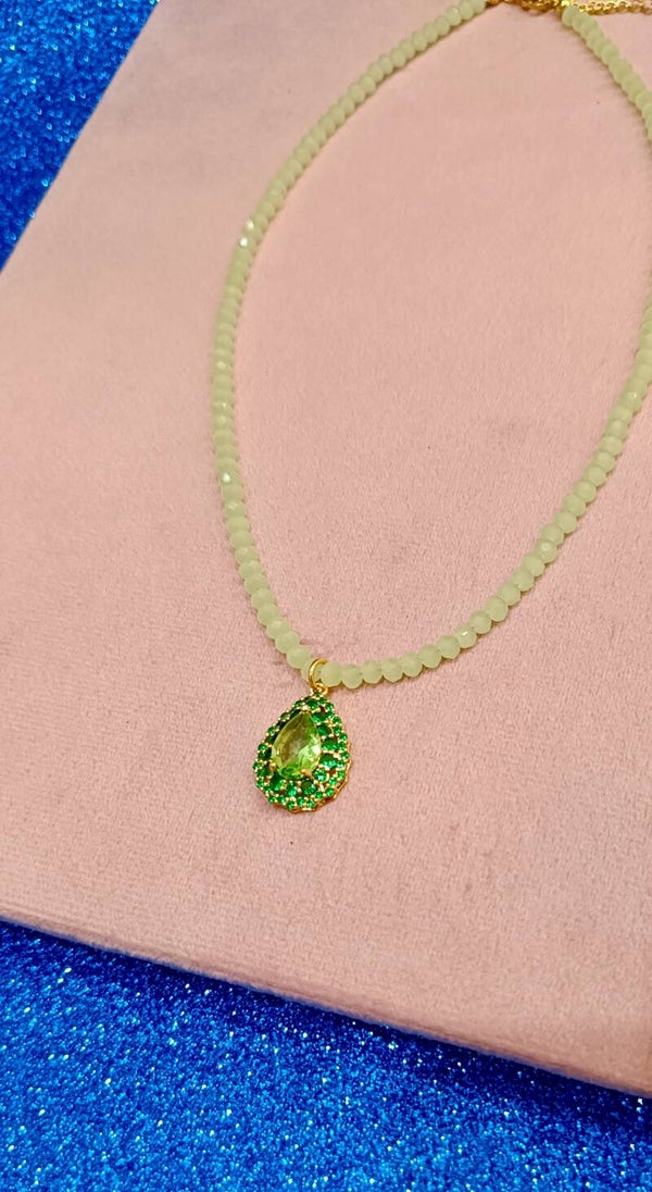 Collana Green crystals