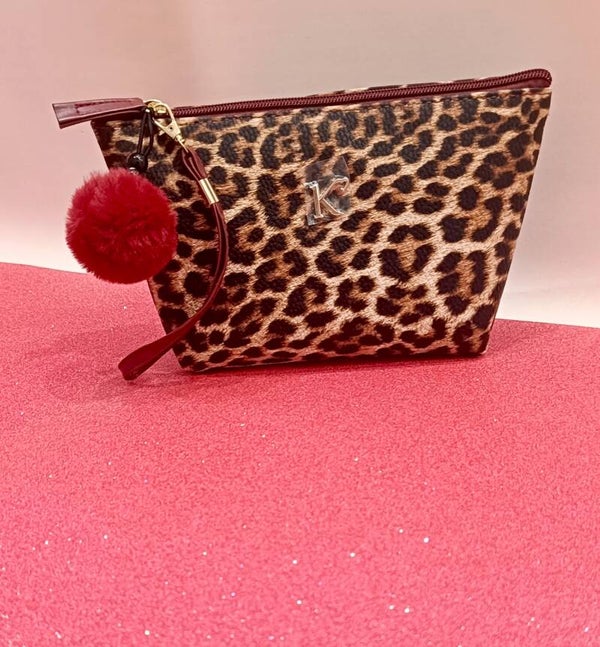 Pochette animalier bordeaux