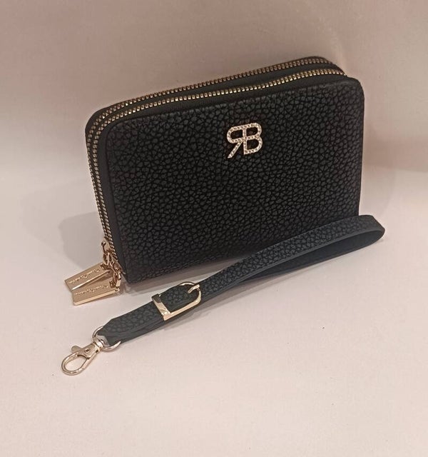 Portafoglio in pelle nero RB