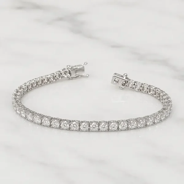 18k White Gold Lab-Grown Diamond Tennis Bracelet