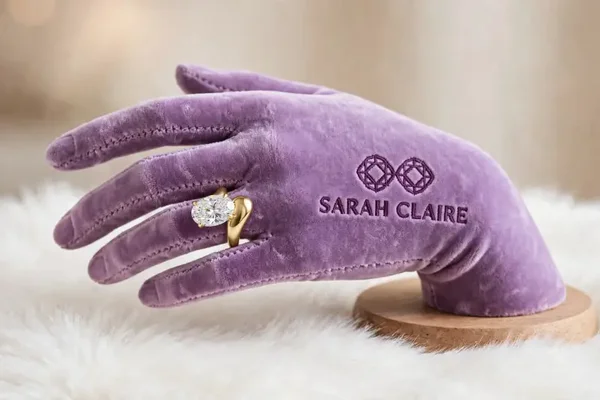 East-West Oval Lab-Grown Diamond Wrap Engagement Ring