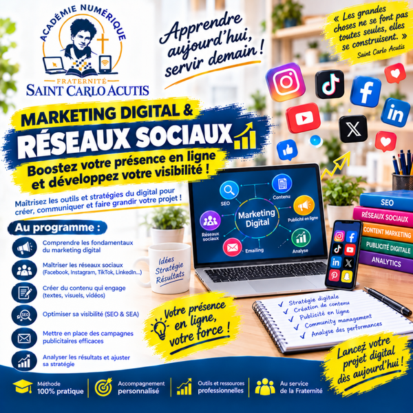 Marketing Digital & Réseaux Sociaux : le guide pour réussir La formation de référence pour construire votre stratégie marketing afin d'augmenter vos ventes & attirer des clients