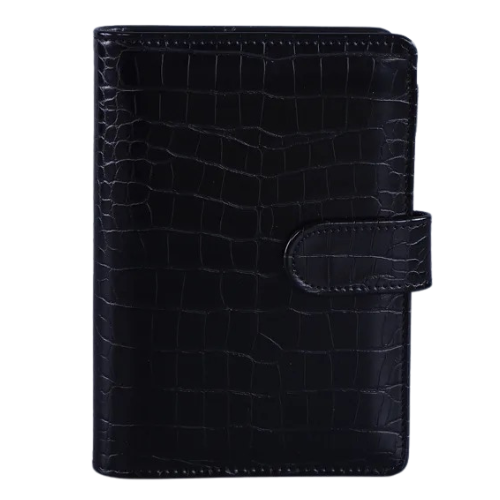 Classeur croco noir