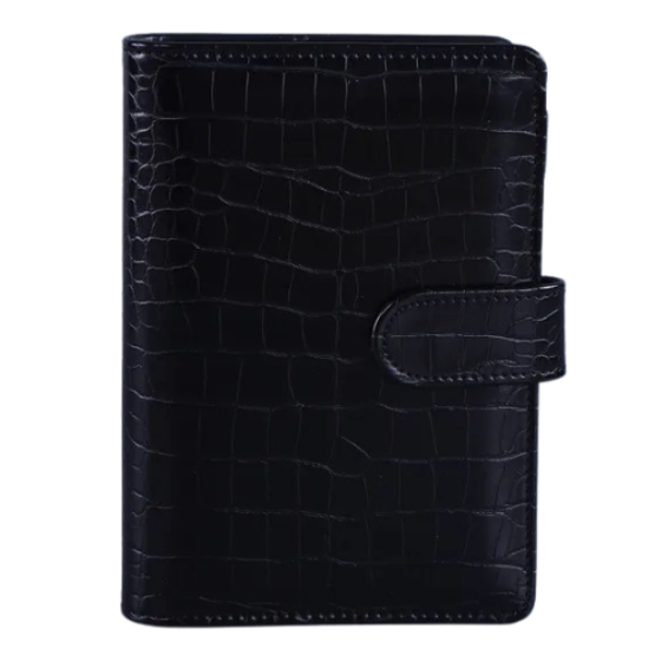 Classeur croco noir