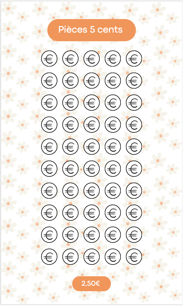 Challenge pièces 5 cents