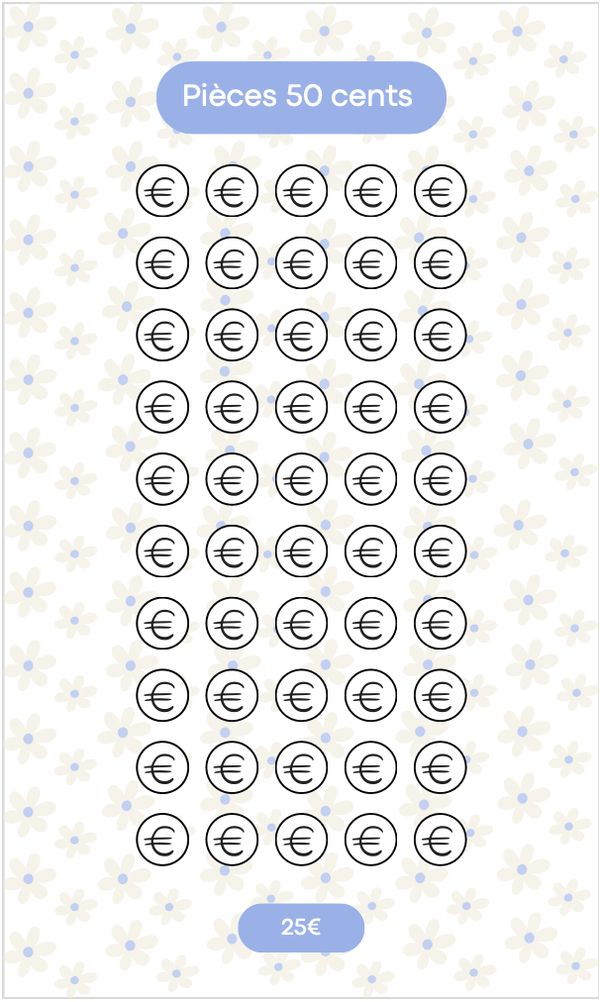 Challenge pièces 50 cents