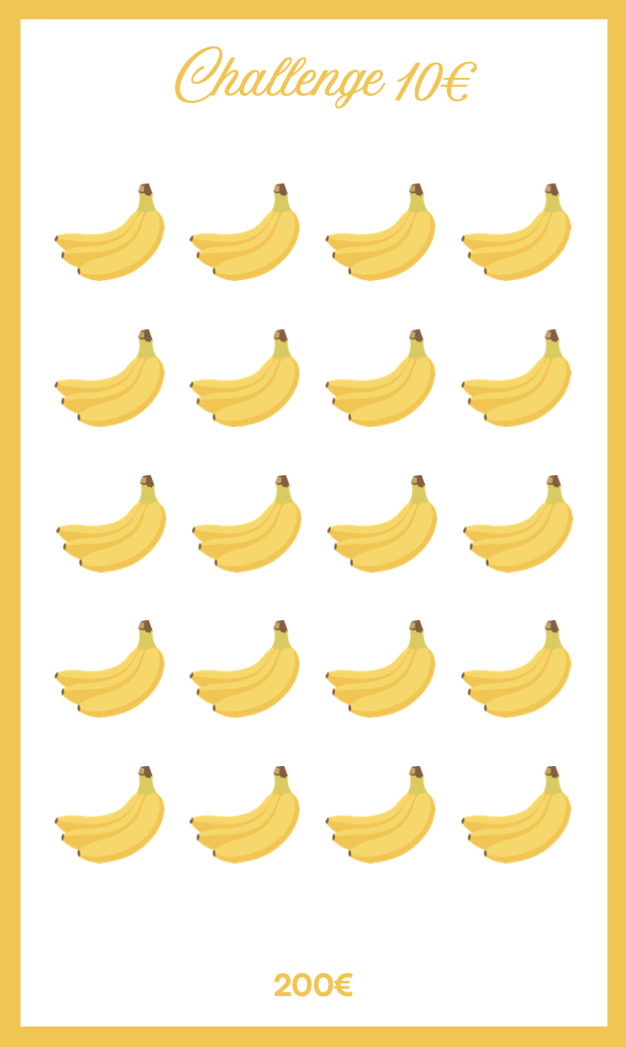 Challenge 10€ bananes