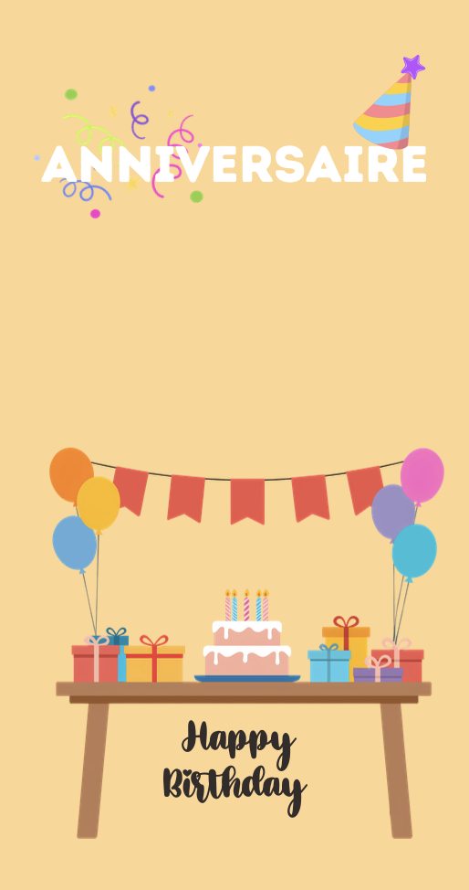 Page de garde anniversaire